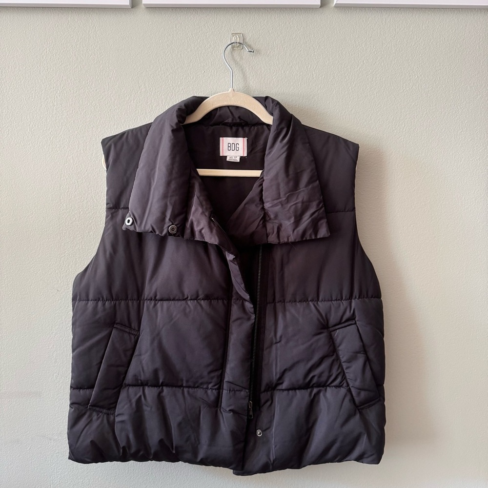 BDG Charcoal Puffer Coat